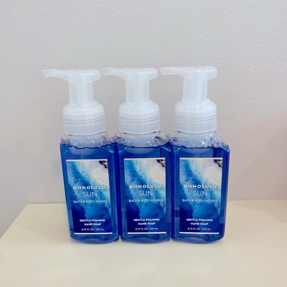 HONOLULU SUN FOAMING HAND SOAP BATH & BODY WORKS LOT FOR 3 BOTTLES